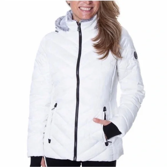 Nautica Women's White Puffer Jacket - Picture 2 of 12